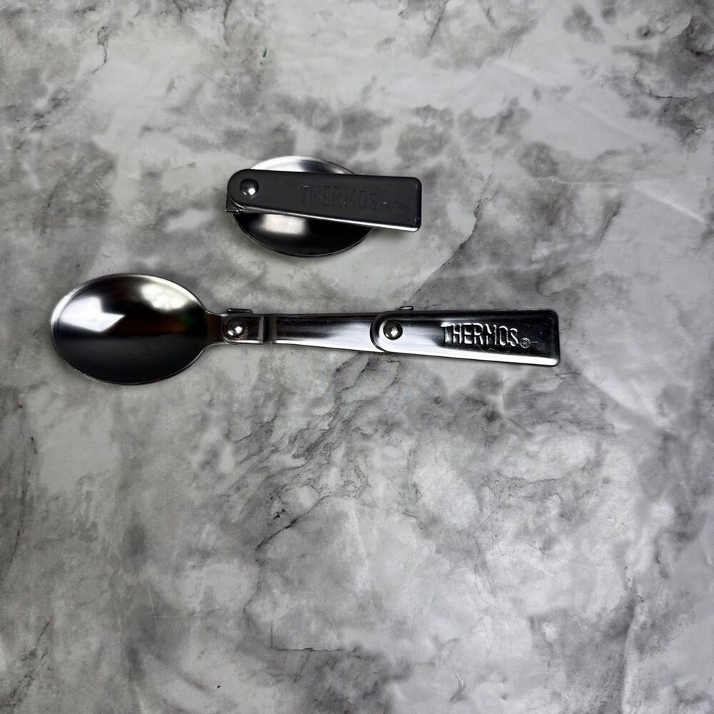 Thermos Folding Spoon For Camping, Hiking From Food Jar Replacement Lot Of 2